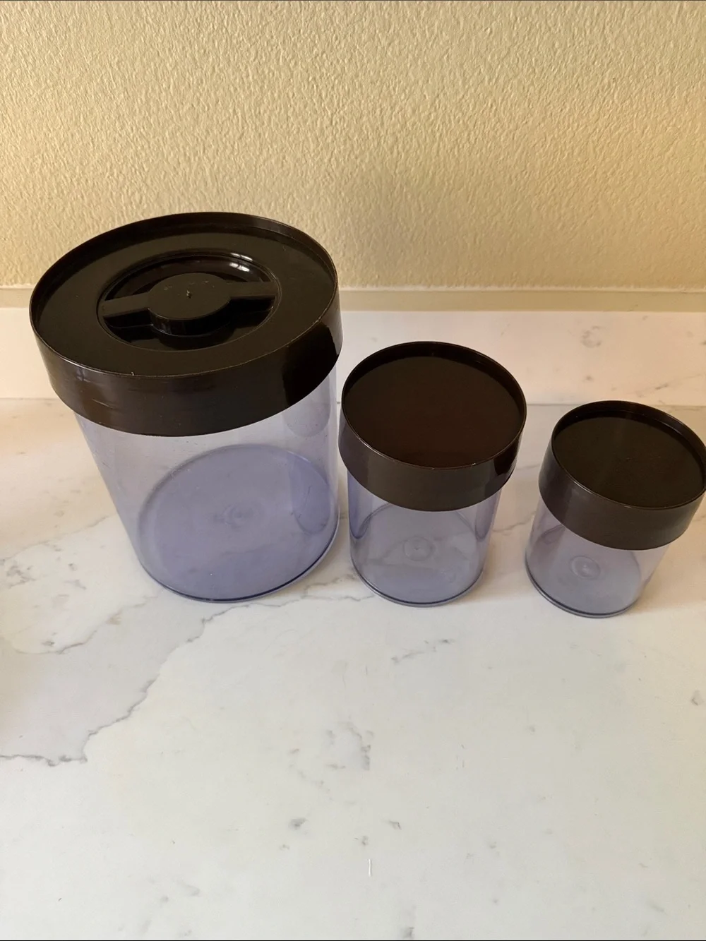 Vintage 70’s Erik Kold Plast Containers Set of 3 Made in Denmark